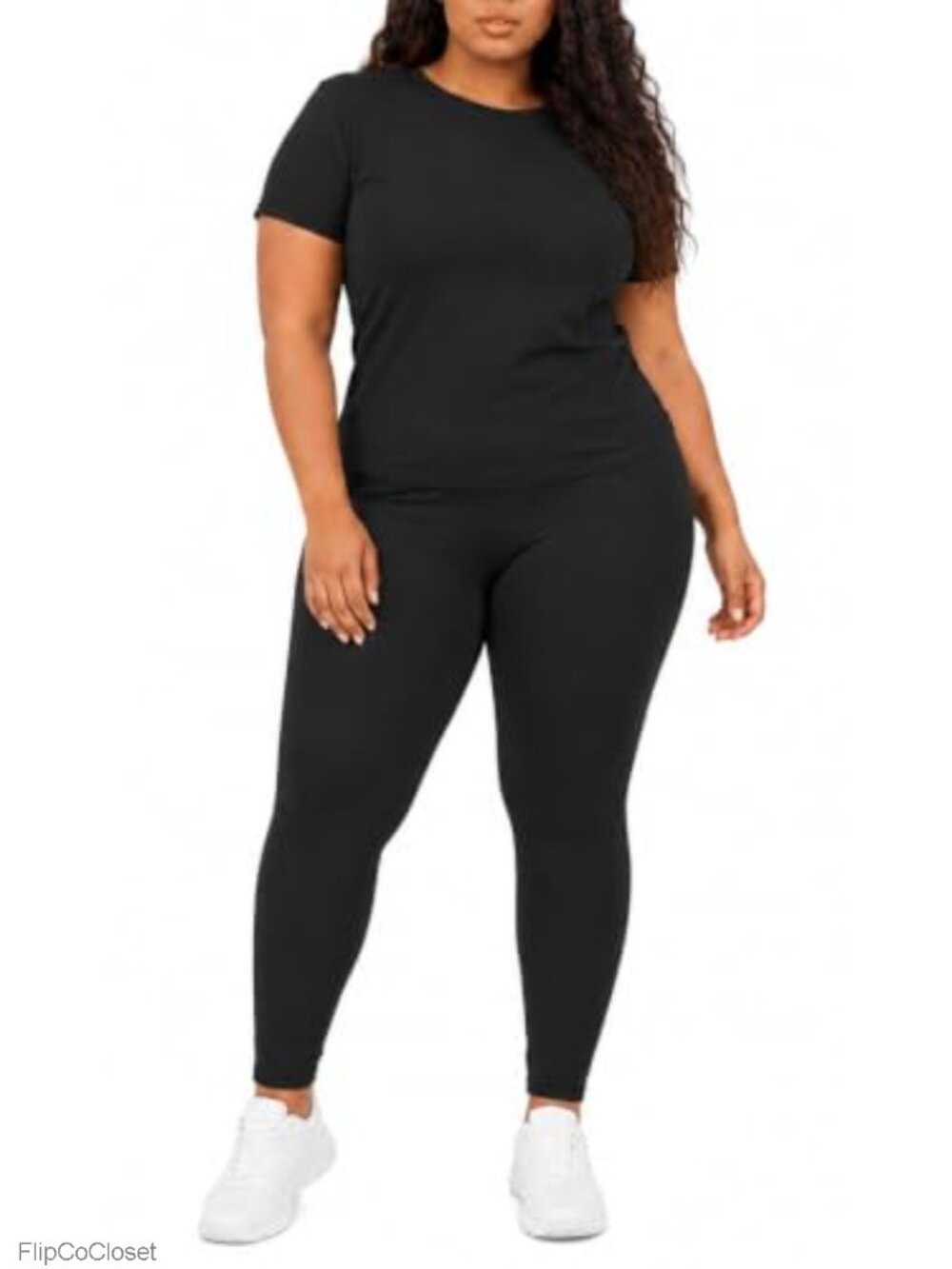 Two Piece Athletic Set - Long Pants & Short Top